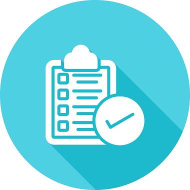 Kontrol listesi simgesi vektör illüstrasyonu