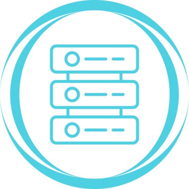 veri sunucusu. Web simgesi basit illüstrasyon