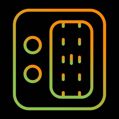 Basit vektör simgesi, uzaktan kumandanın çizimi