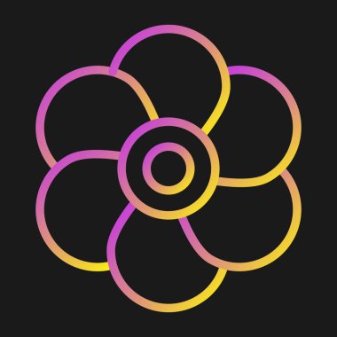 soyut arkaplanda izole edilmiş çiçek simgesi