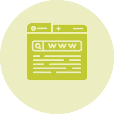 Tarayıcı. Web simgesi basit illüstrasyon