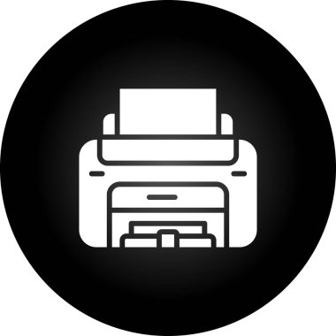 Yazıcı. Web simgesi basit illüstrasyon