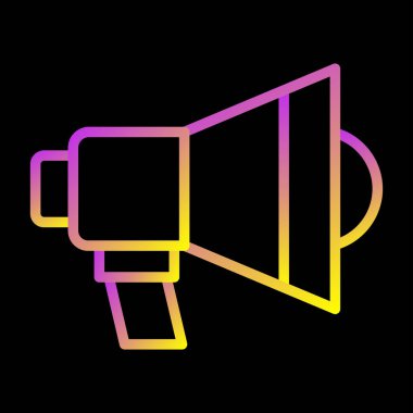 Megafon ikonu vektör illüstrasyonu