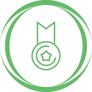 Madalya ikon vektör illüstrasyonu