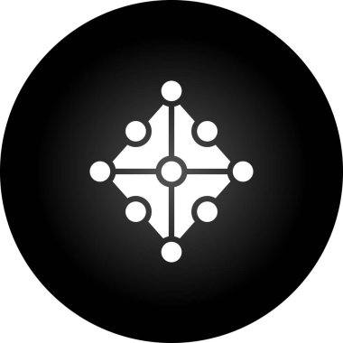 Bir kar tanesi simgesinin vektör çizimi