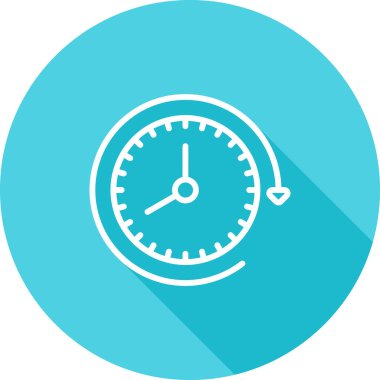 Saat. Web simgesi basit illüstrasyon               