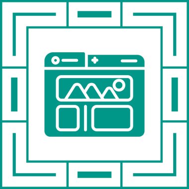 Mikrodalga. Web simgesi basit illüstrasyon