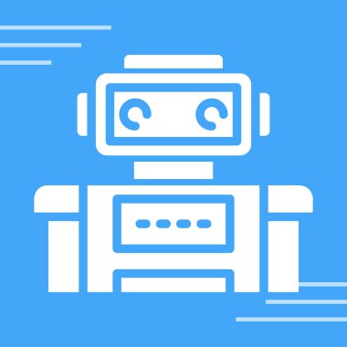 robot ikon vektör illüstrasyonu