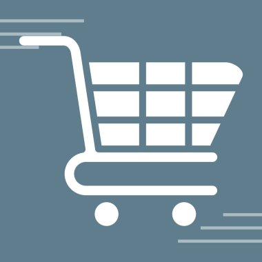 Alışveriş arabası vektör simgesi