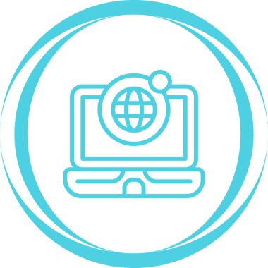 İnternet web simgesi vektör illüstrasyonu