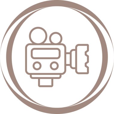Modern kamera simgesinin vektör illüstrasyonu