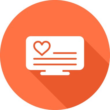 Kalp. Web simgesi basit tasarım