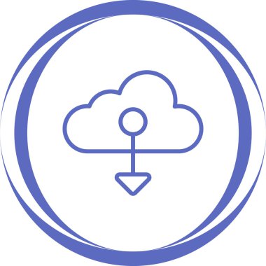 Bulut simgesinin vektör illüstrasyonu