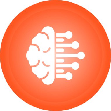 Fikir vektör ikonuna sahip beyin. Basit tasarım