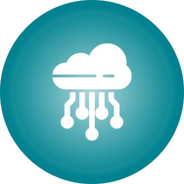 Bulut simgesinin vektör illüstrasyonu