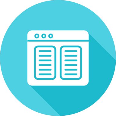 Tarayıcı. Web simgesi basit illüstrasyon