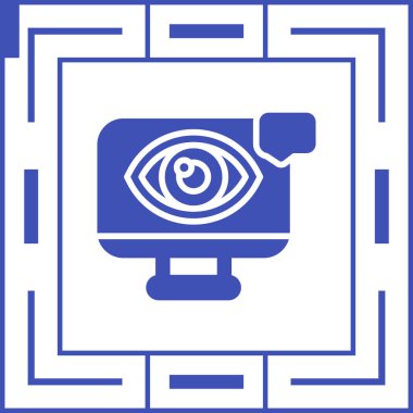 Göz simgesi vektör illüstrasyonu, güvenlik kavramı