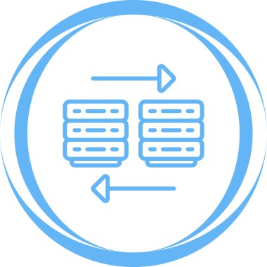 veritabanı. Web simgesi basit illüstrasyon