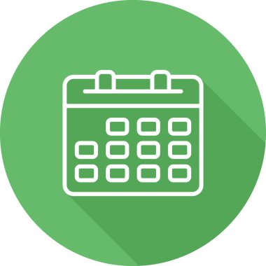 Takvim Glyph Çember Vektör Simgesi Tasarımı