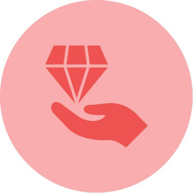 Elmas düz simge, vektör illüstrasyonu