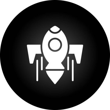 Moda biçimi izole edilmiş arkaplanda uzay gemisi simgesi