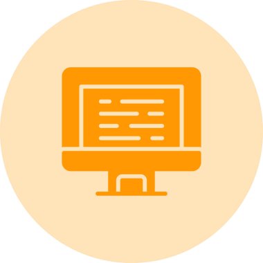 Masaüstü Bilgisayar Web simgesi vektör çizimi