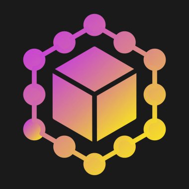 Soyut altıgen şeklinin vektör logo şablonu. renkli altıgen şekilleri.