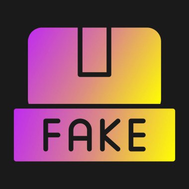 renk gradyan vektör simgesi ile kelime metni