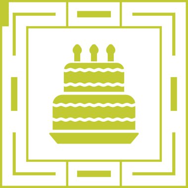 Kek. Web simgesi basit illüstrasyon