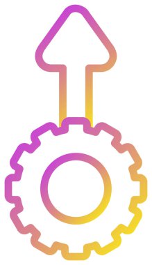 Bir dişlinin modern simgesinin vektör çizimi