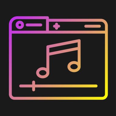 Müzik notlar simge vektör çizim