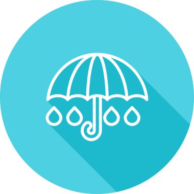 Şemsiye. Web simgesi basit tasarım