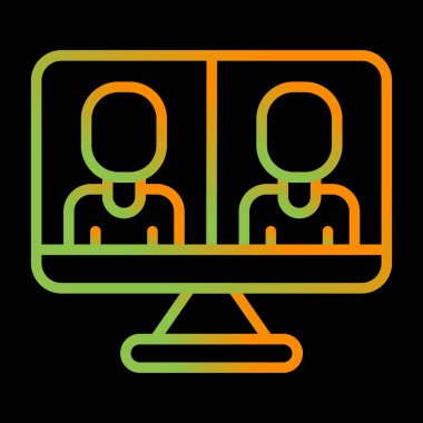 konferans renk ikonu vektör ana hatları biçimi