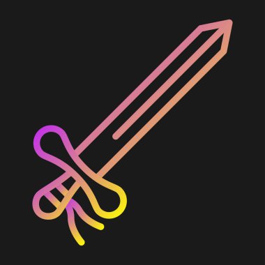 sword icon. outline illustration of swords vector icons for web