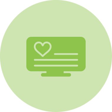 Aşk kalbi. Web simgesi