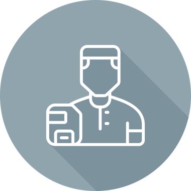 Hastanedeki bir adamın vektör çizimi