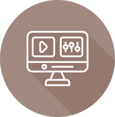 vektör lcd simgesi illüstrasyonu