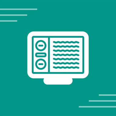 Masaüstü Bilgisayar Web simgesi vektör çizimi