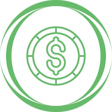 Dolar. Web simgesi basit illüstrasyon