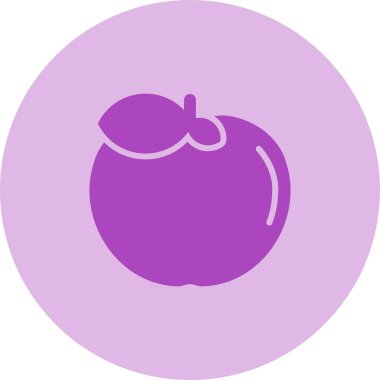 Elma. Web simgesi basit illüstrasyon