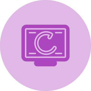 Bilgisayar. Web simgesi basit illüstrasyon