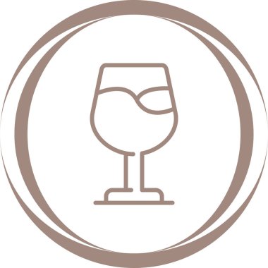 Bir kadeh şarap, vektör illüstrasyonu