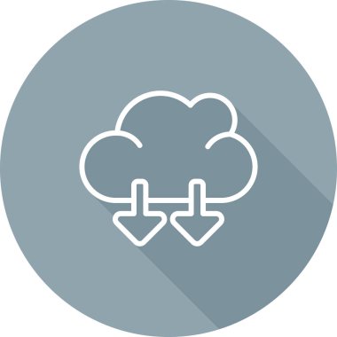 Bulut simgesi vektör illüstrasyonu