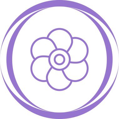 Eşsiz çiçek dekoratif vektör simgesi