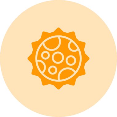 Güneş simgesinin vektör illüstrasyonu