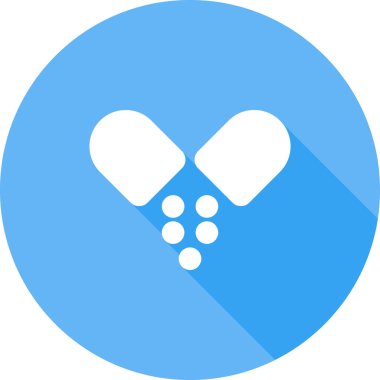 kalp düz vektör simgesi