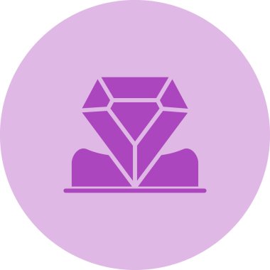 Elmas. Web simgesi basit illüstrasyon