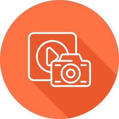 kamera simgesi vektör illüstrasyonu