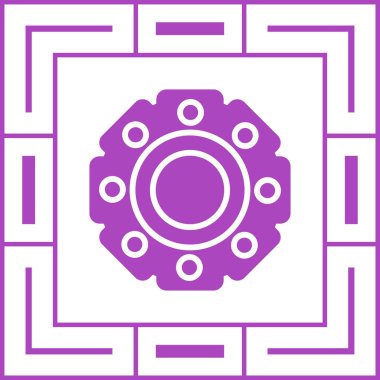 dairesel elementlere sahip mor ve beyaz soyut arkaplan