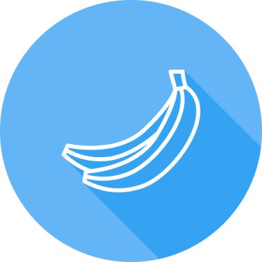 Muz. Web simgesi basit illüstrasyon